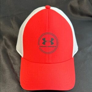 Under Armour Men’s ISO-CHILL Instant Cool Orange/White Stretch Fit Golf Cap